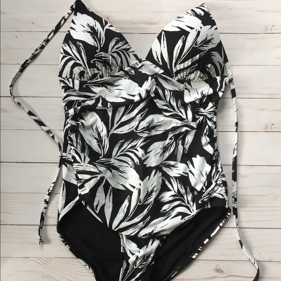 Atmosphere Other - Black & White Halter One Piece Swimsuit